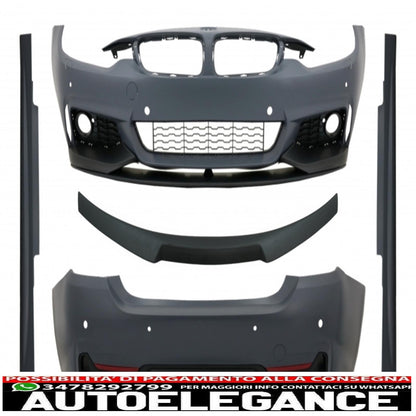 Complete body kit with matt black trunk spoiler suitable for BMW 4 Series F32 Coupe (2013-up) M-Performance design