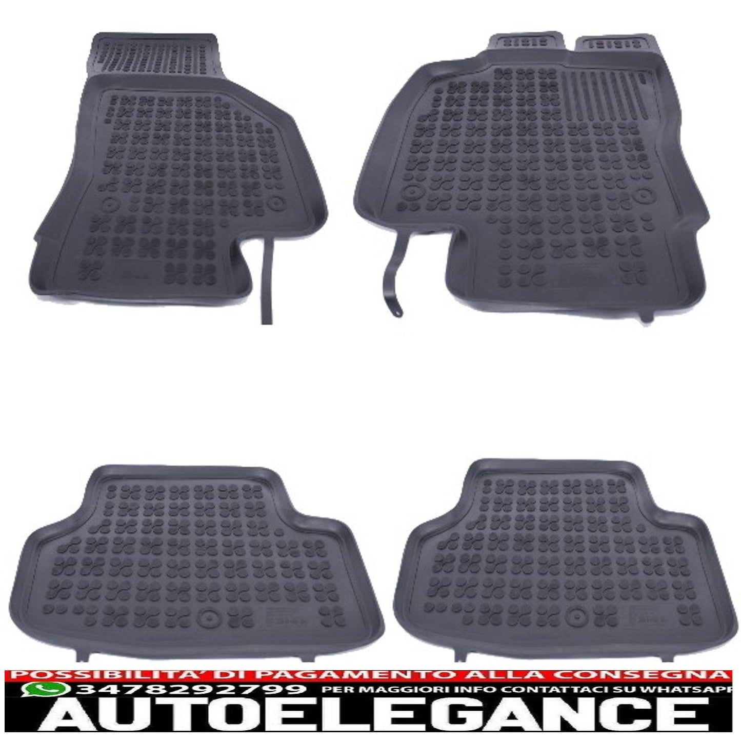 black rubber mat suitable for Seat leon iii 2013+, leon st 2014+