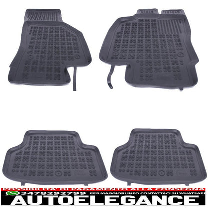 black rubber mat suitable for Seat leon iii 2013+, leon st 2014+