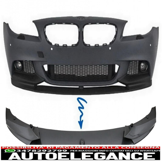 Rivestimento in carbonio per spoiler paraurti anteriore, adatto per BMW serie 5 F10 F11 (2011-2017) berlina Touring M-Performance Design