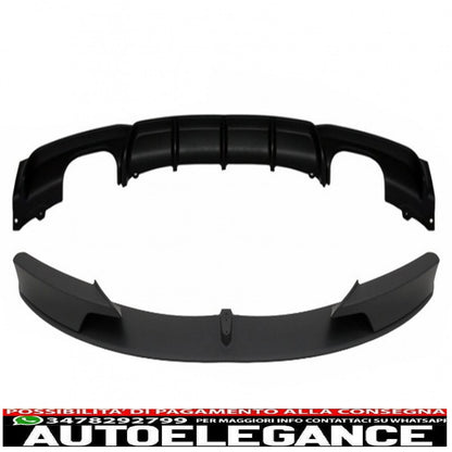 Spoiler paraurti anteriore con diffusore posteriore adatto per BMW Serie 3 F30 F31 (2011-up) Limousine Touring M Performance Package
