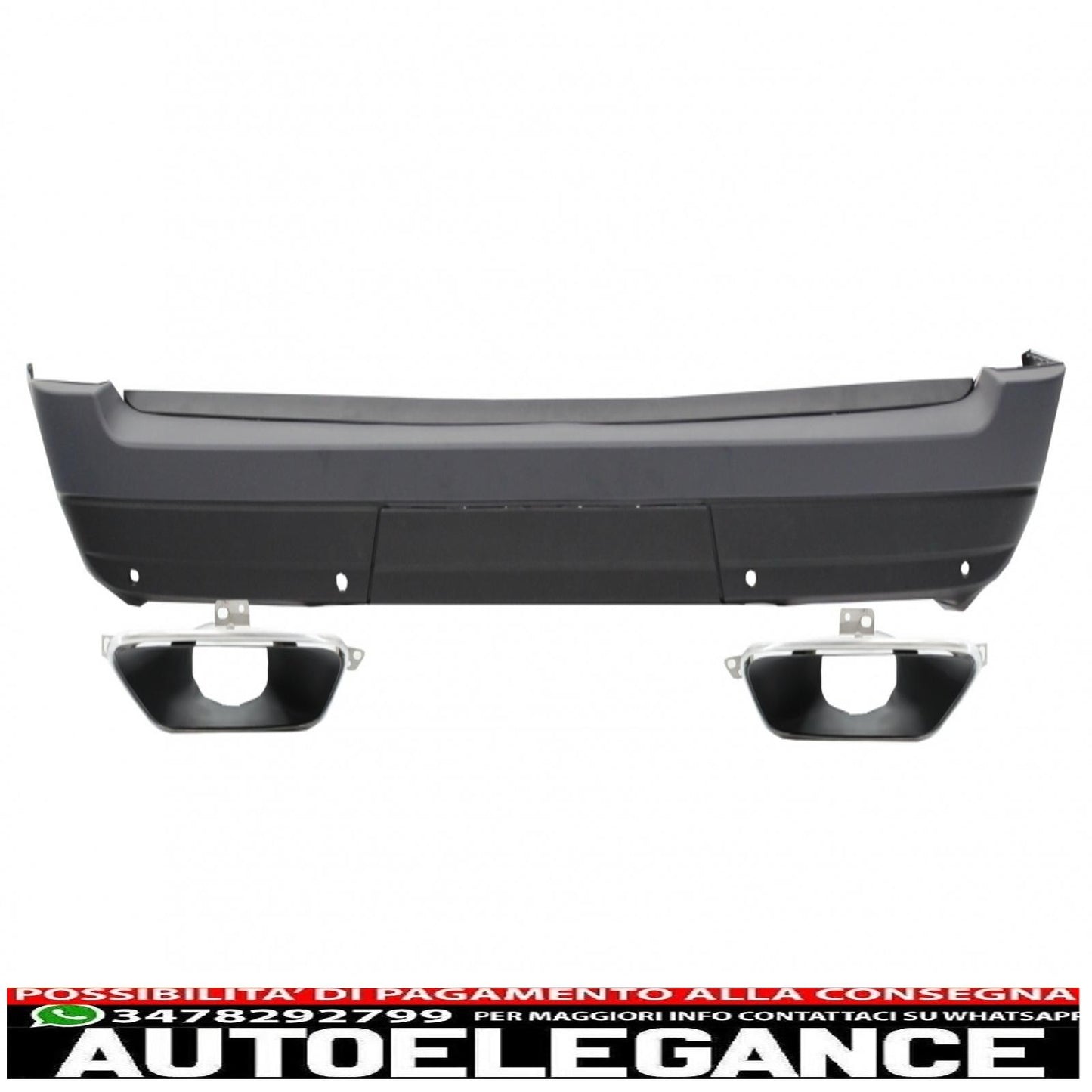 Rear Bumper with Exhaust Tips suitable for Range Rover Vogue IV L405 (2013-2017) Facelift look update 2018+