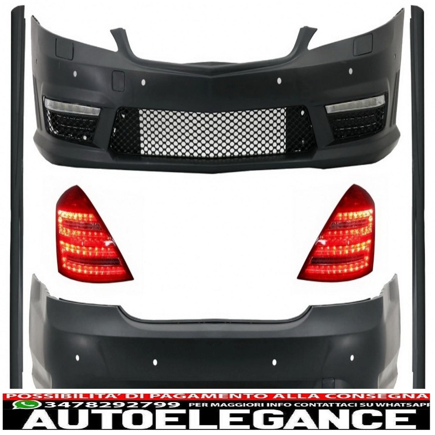 complete body kit suitable for mercedes s class w221 (2005-2012) lwb
