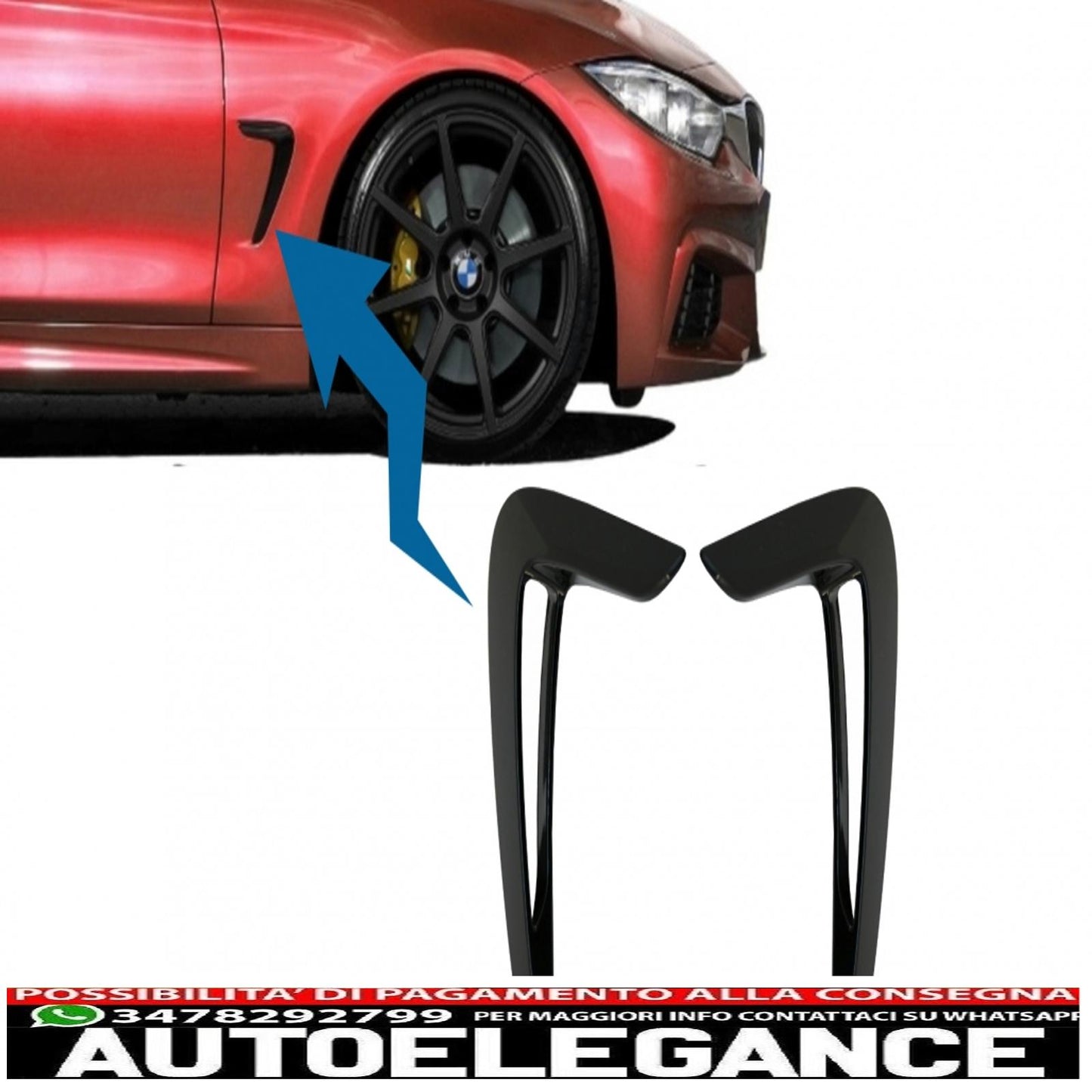 Side Air Intakes Grilles Fender Air Ducts Fit For BMW 4 Series F32 F33 F36 (2013-03.2019)