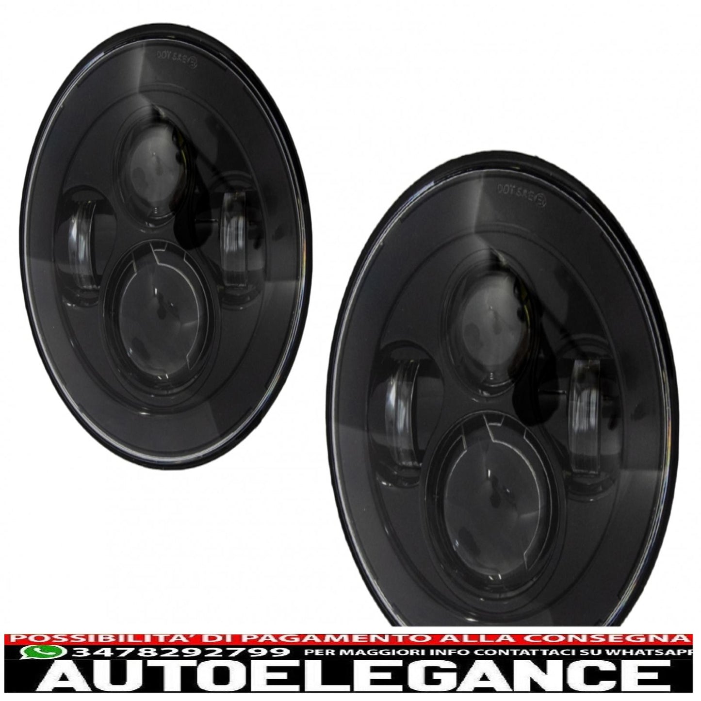 7 Inch Cree LED Headlights Fit For Jeep Wrangler JK TJ LJ Land Rover Defender Mercedes W463 Black 