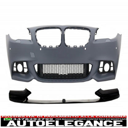 front bumper with spoiler suitable for bmw 5 series f10 f11 lci (2015-2017) m-performance sport design without fog lights