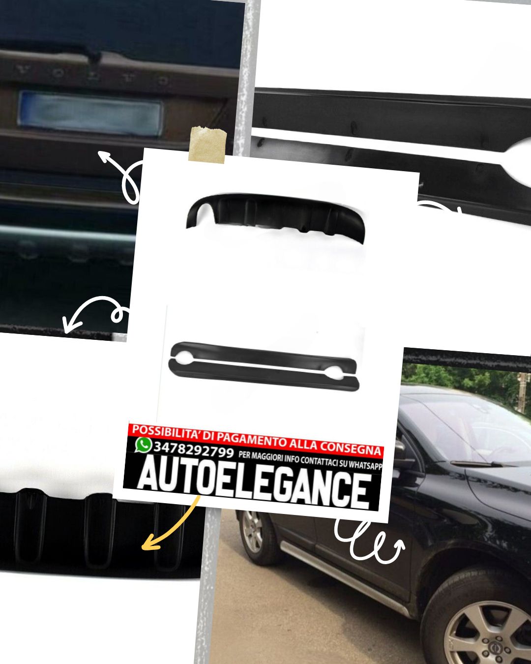 DIFFUSORE+MINIGONNE adatto per VOLVO XC60 2008-2013