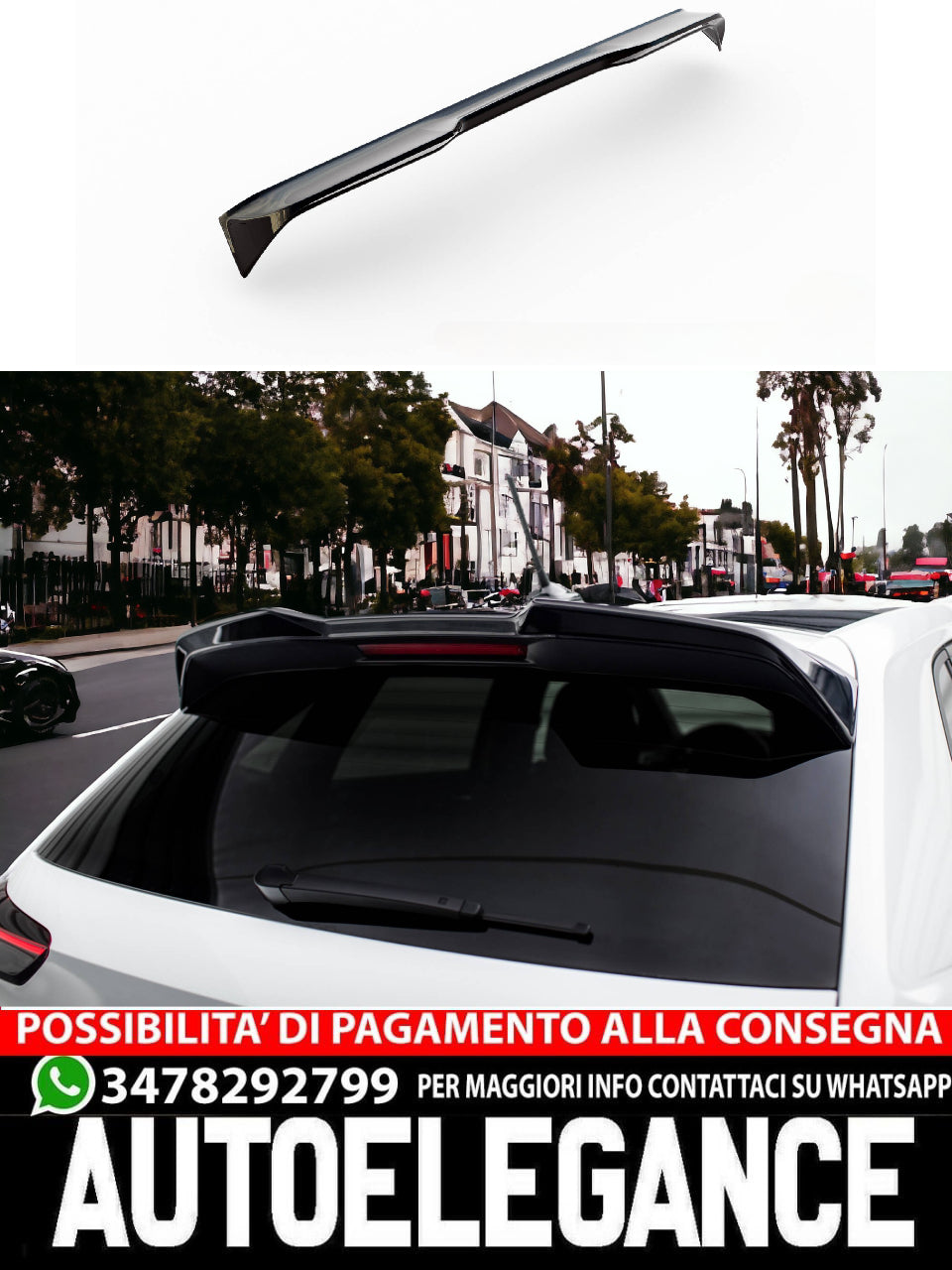 TAPPO SPOILER 3D ADATTO PER VOLKSWAGEN POLO GTI MK6 FACELIFT