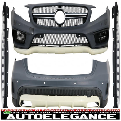 kit completo carrozzeria con pedane laterali adatto per mercedes gla x156 (2014-2016)