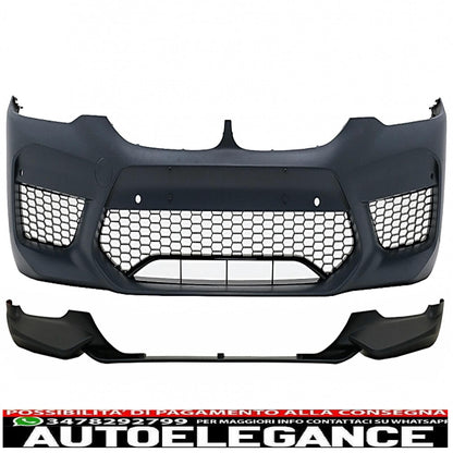 front bumper suitable for bmw 5 series g30 g31 limousine touring (2017-2019) with m5 design spoiler 