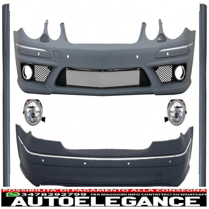 kit carrozzeria con minigonne laterali adatto per mercedes classe e w211 (2002-2009) design e63