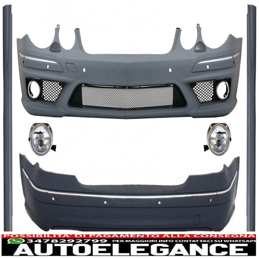 kit carrozzeria con minigonne laterali adatto per mercedes classe e w211 (2002-2009) design e63