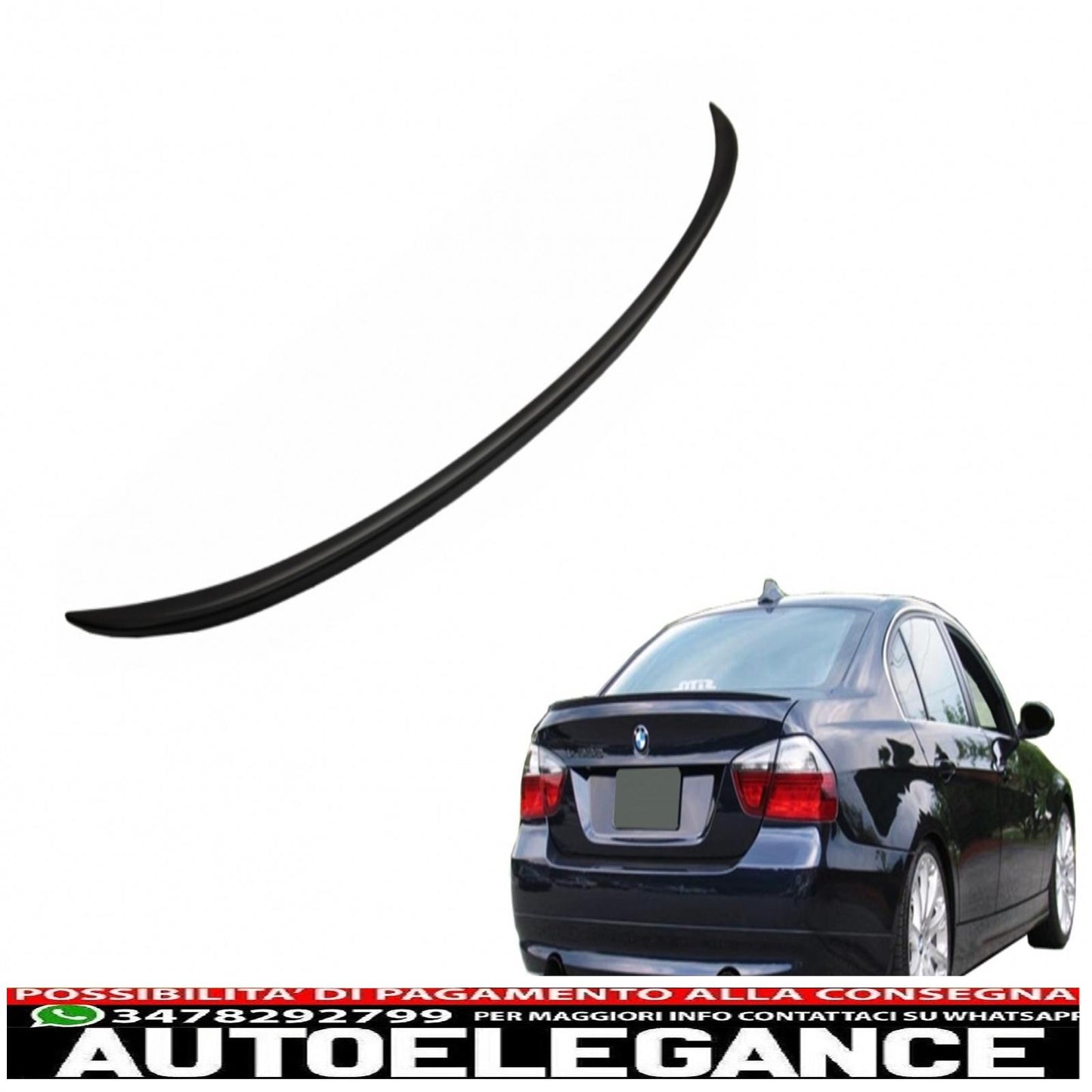 trunk spoiler suitable for bmw 3 series e90 (2005-2010) m3 design matt black