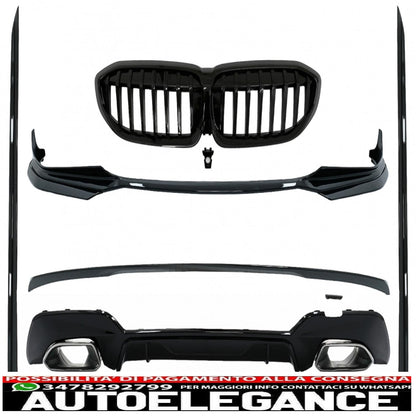 Complete body kit, extensions suitable for BMW 3 Series G20 Sedan G21 Touring (2018-up) M340i Design Silver Tips