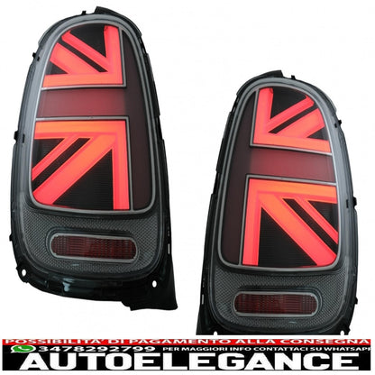 Rear lights suitable for mini one f55 f56 f57 3d 5d cabriolet (2014-2018) JCW design silver