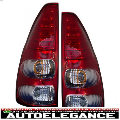 led rear lights suitable for toyota land cruiser fj120 (2003-2008) transparent red