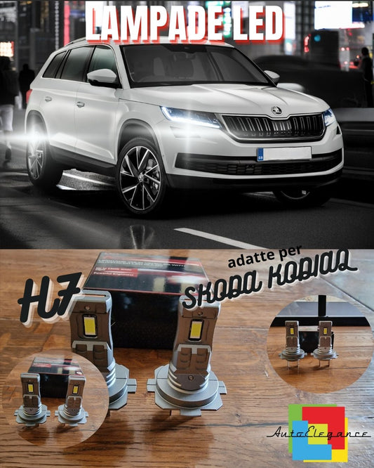 H7 LED KIT FOR SKODA KODIAQ 6000K WHITE 6000 LUMEN CANBUS LOW BEAM