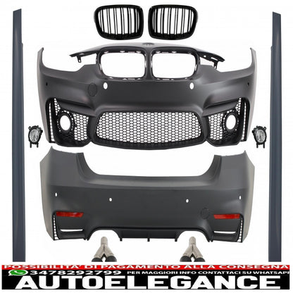 body kit suitable for bmw f30 (2011-2019) evo ii m3 m-power cs design with double carbon exhaust tips 