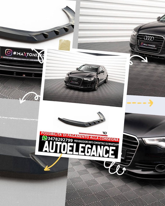 SPLITTER ANTERIORE adatto compatibile per V.3 AUDI A6 C7 (2011 - 2014)