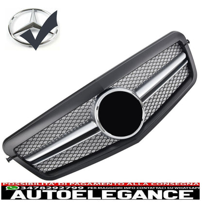 Sports radiator grille for Mercedes W212 up to 2013 matt black