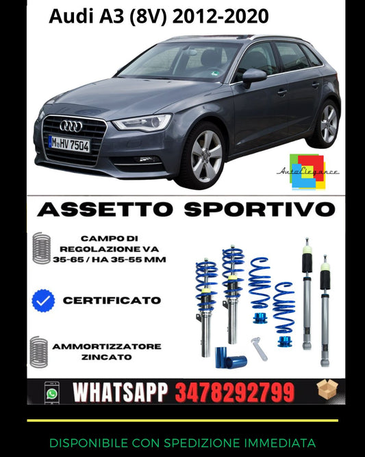 🔥Assetto sportivo ADATTO PER Audi A3 (8V), S3, RS3 1.8 TFSI  12-20🔥