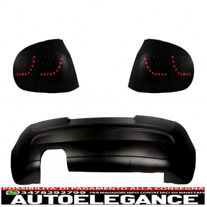 black smoke led rear lights dynamic lights with rear bumper extension suitable for vw golf 5 (2004-2007) gti 30 design