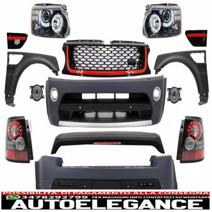 Complete conversion retrofit body kit suitable for land rover sport l320 facelift (2009-2013) autobiography design