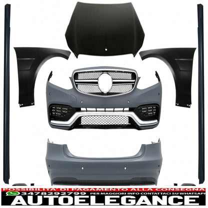 body kit suitable for mercedes w212 e-class facelift (2013-up) e63 design with exhaust tips