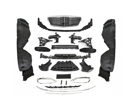 💫ART.5975 PARAURTI ANTERIORE STILE SPORTIVA per MERCEDES CLASSE-S W222 18-20💫