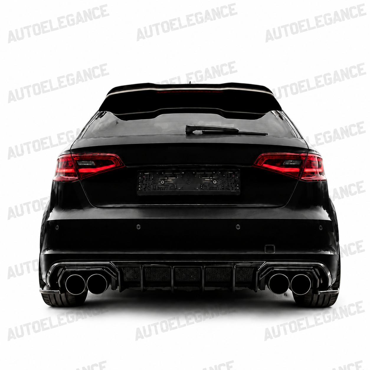 ART.2150 DIFFUSORE AUDI A3 8V 2012-2016 SLINE S3 NERO LUCIDO 2+2