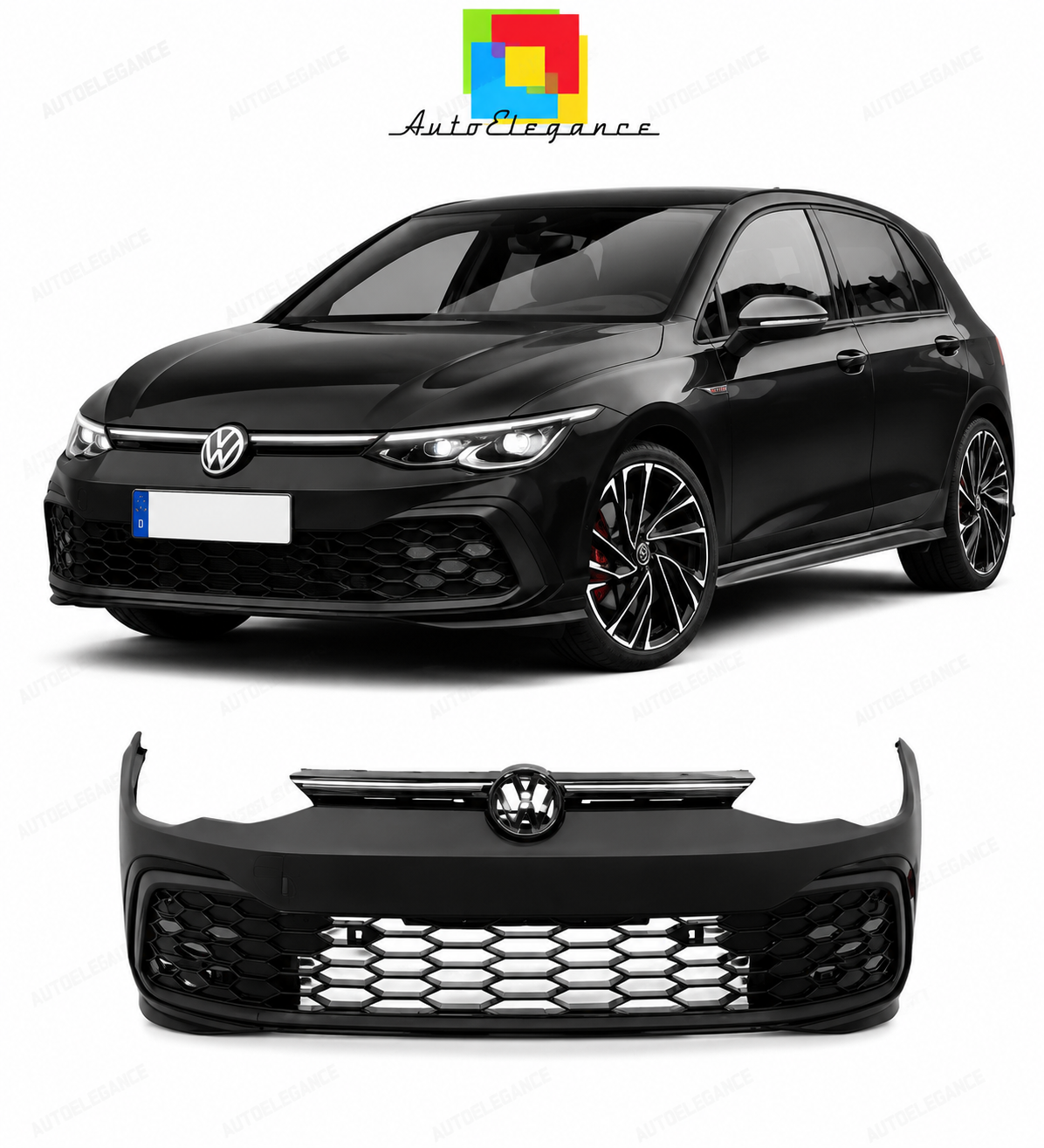 💕PARAURTI ANTERIORE VOLKSWAGEN VW GOLF 8 LOOK GTD💕