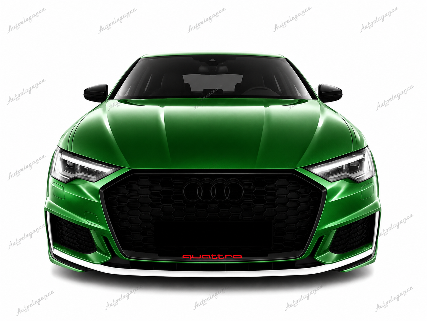 🔥ART.0965 GRIGLIA ADATTO PER AUDI  A6 C8 2018+ LOOK RS6 NERO LUCIDO🔥