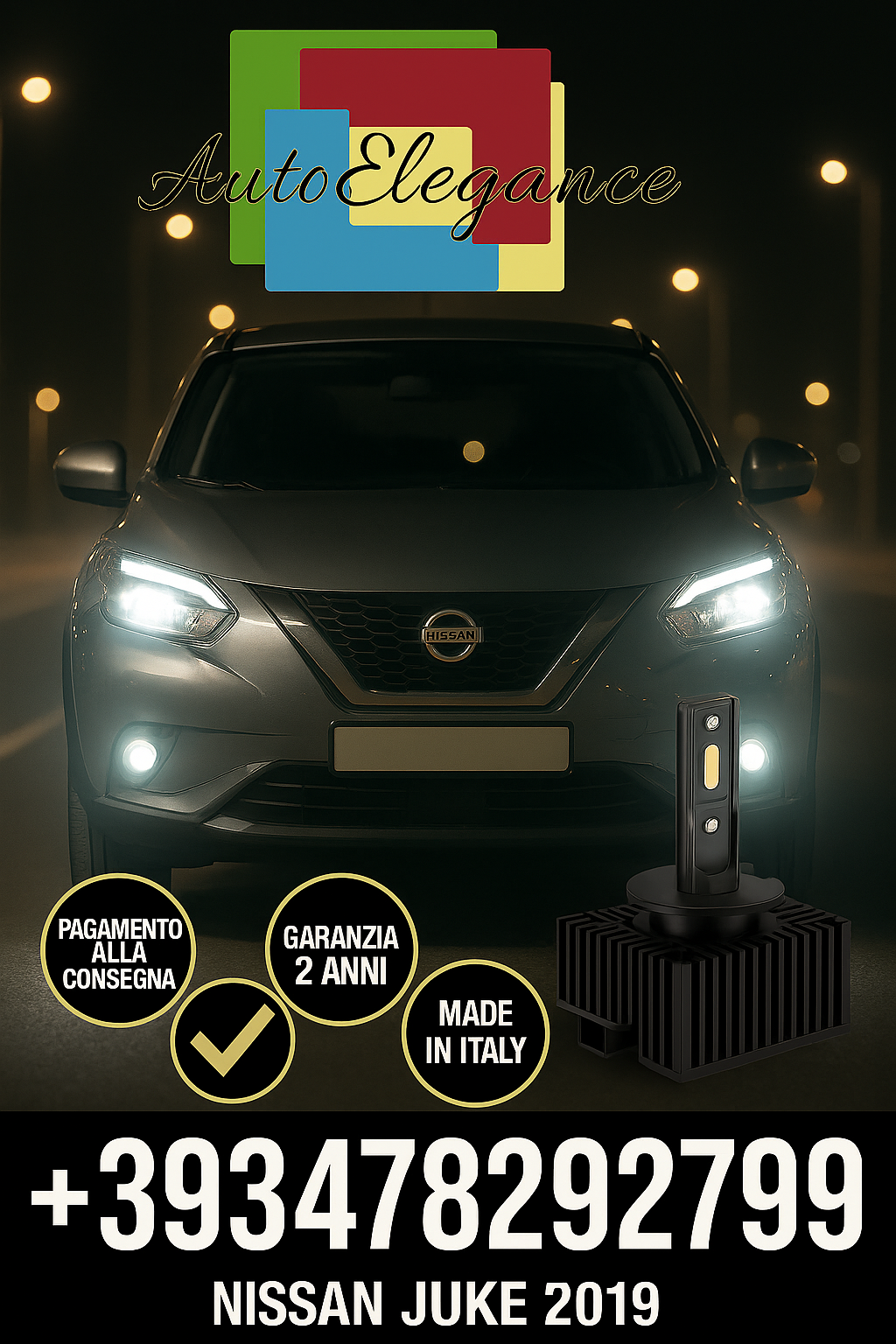 COPPIA LAMPADE D2S LED DA XENON A LED PER   Nissan Juke F15