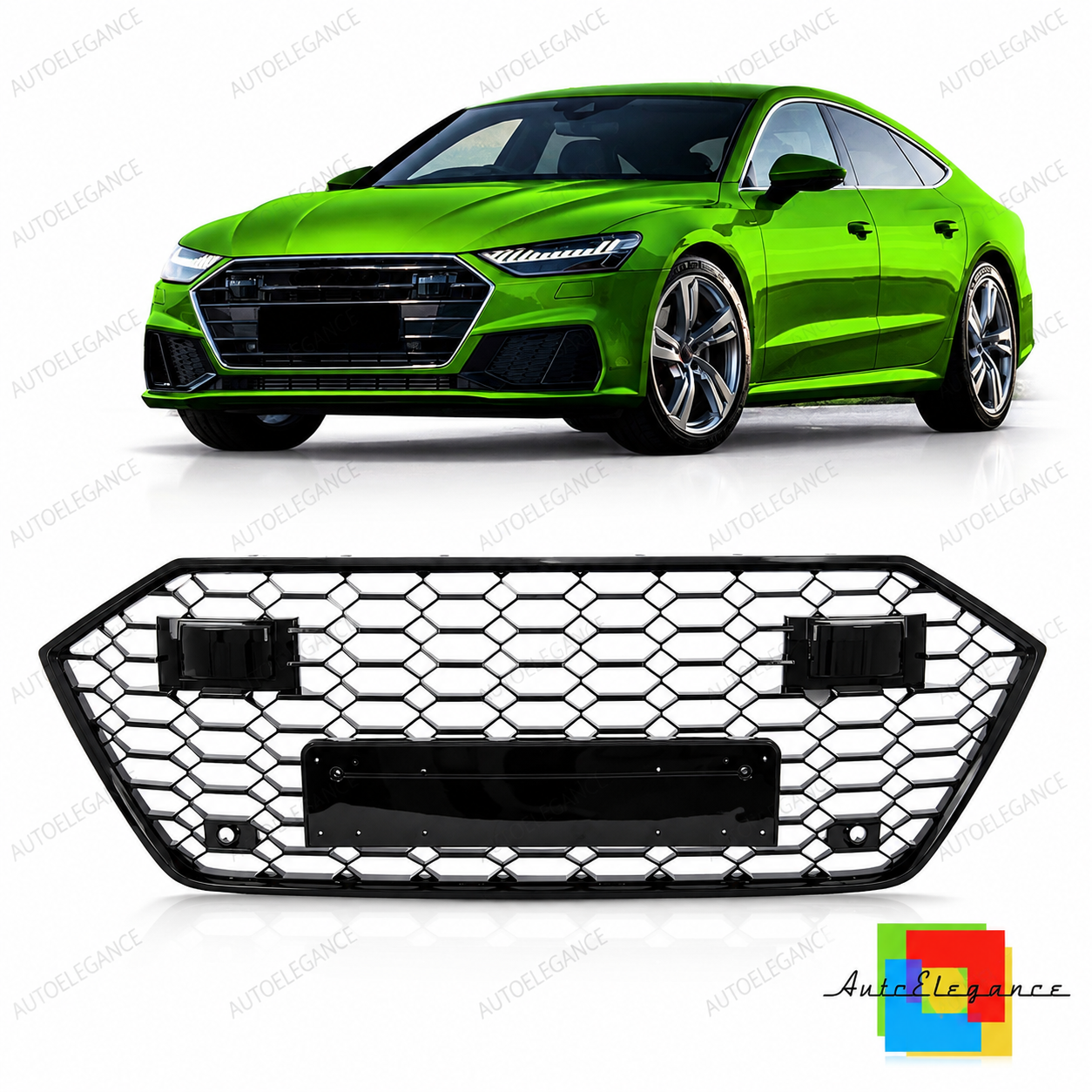 👉Griglia anteriore lucida nera adatta per AUDI A7 4K Sportback 2018-2024👈