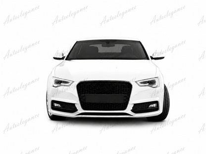 🔥ART.0613 GRIGLIA ADATTO PER AUDI A5 2012-2015 LOOK RS5 BORDO CROMATO🔥