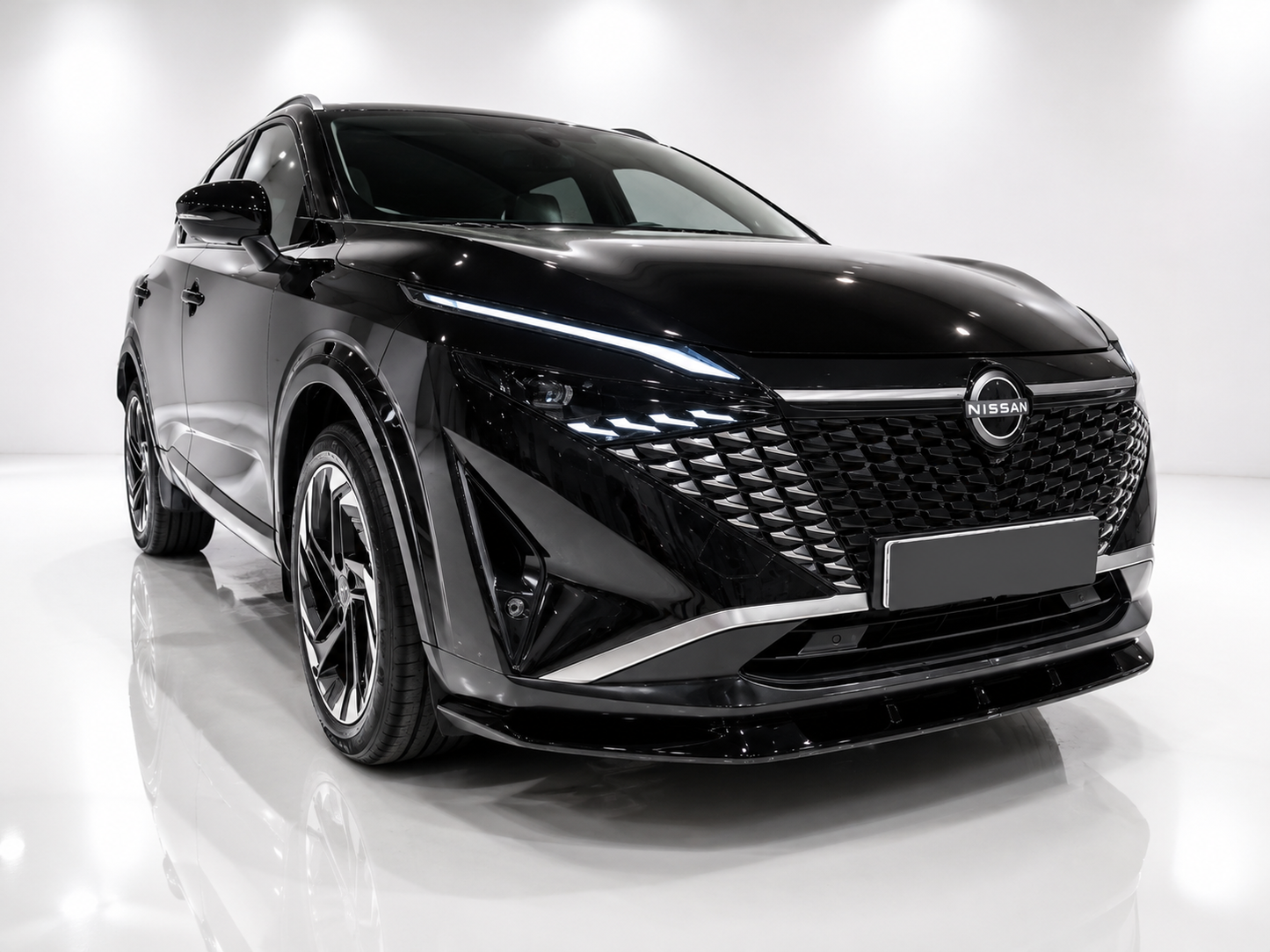 👉Splitter anteriore per Nissan Qashqai MK3 J12 facelift 2024- ABS nero lucido👈