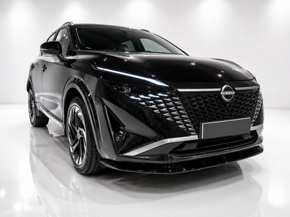 👉Splitter anteriore per Nissan Qashqai MK3 J12 facelift 2024- ABS nero lucido👈