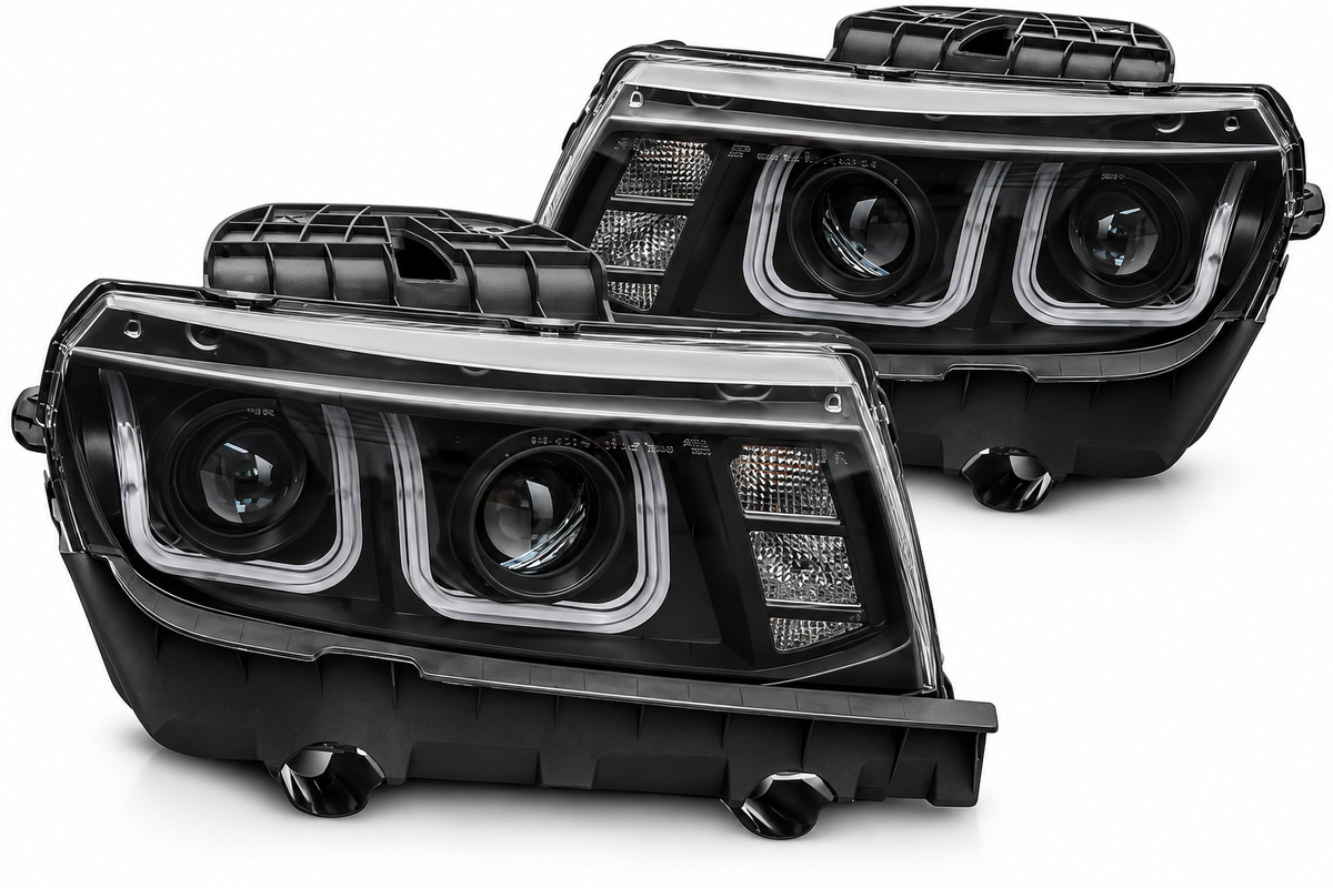 ART.5522 FARI ANTERIORI ADATTO PER CHEVROLET CAMARO 13-15 NERO