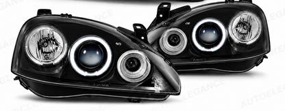 ART.11050 FARI ANTERIORI ADATTO PER OPEL CORSA C 11.00-09.06 LED NERO