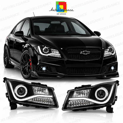 ART.5540 FARI ANTERIORI ADATTO PER CHEVROLET CRUZE 09-12 NERO DIARNO