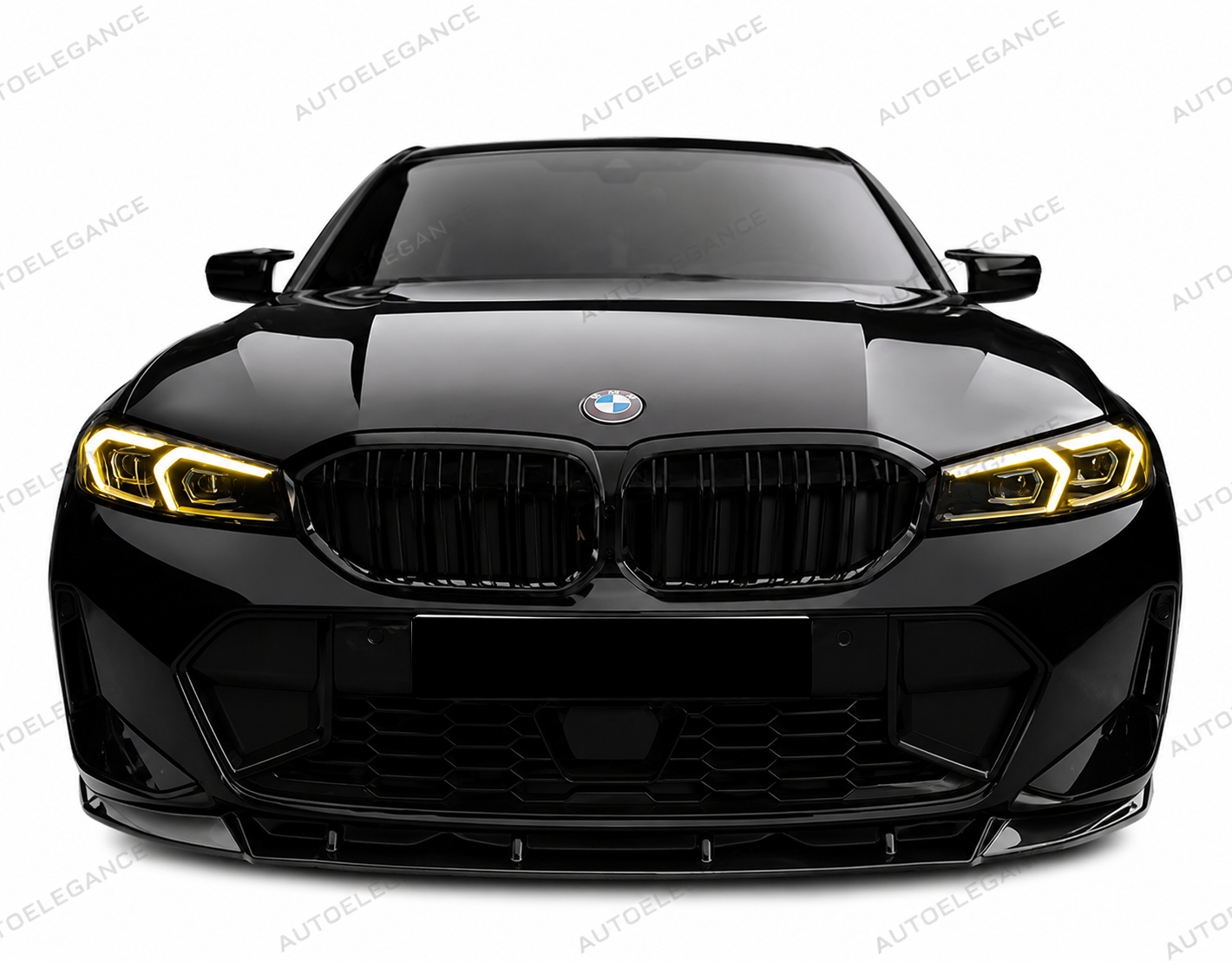 2355⭐Splitter anteriore adatto per BMW Serie 3 G20/G21 M-Pack Facelift (2022+)⭐