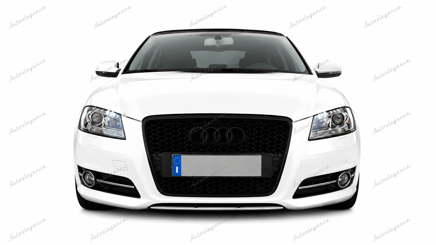 🔥ART.1937  GRIGLIA ADATTO PER AUDI  A3 8P 2008-2012 LOOK RS3 NERO LUCIDO🔥