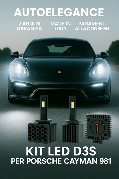 ⭐KIT XENON D3S 6000K ANABBAGLIANTI PER PORSCHE CAYMAN 981 – LUCE BIANCA POTENTE⭐