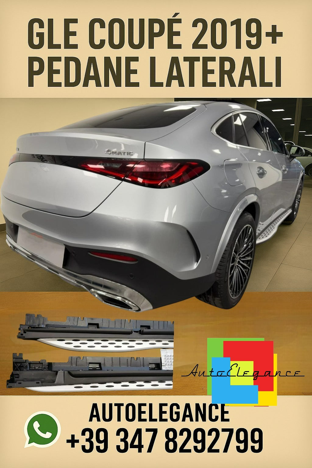 🌟PEDANE ADATTO PER MERCEDEZ BENZ GLC SUV X254 C254 COUPE 2022+ SATINATE🌟