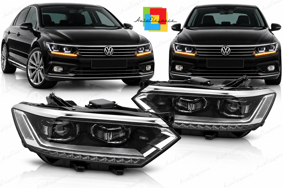 FARI FULL LED SEQ DRL ADATTI PER VW PASSAT B8 14-19