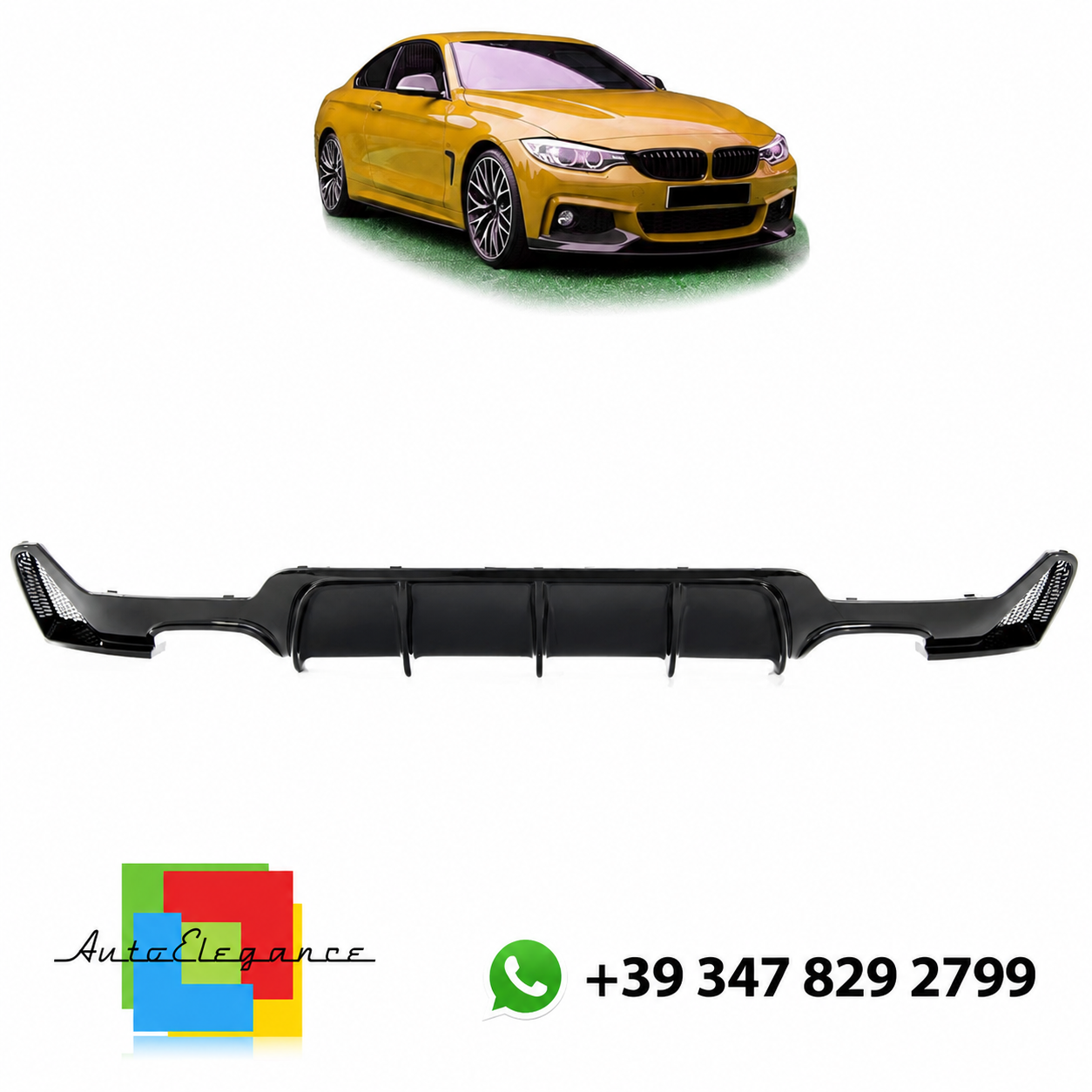 SPLITTER SUITABLE FOR VW GOLF 8 GTI GTD RLINE LOOK GLOSSY BLACK SPORTY DESIGN 
