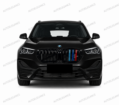 💫ART.10210 GRIGLIA BMW X1 F48 LCI 19-22 NERO LUCIDO TRICOLORE💫