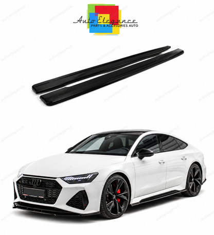 💕  Sotto minigonne  adatto per Audi RS7  nero lucido 💕