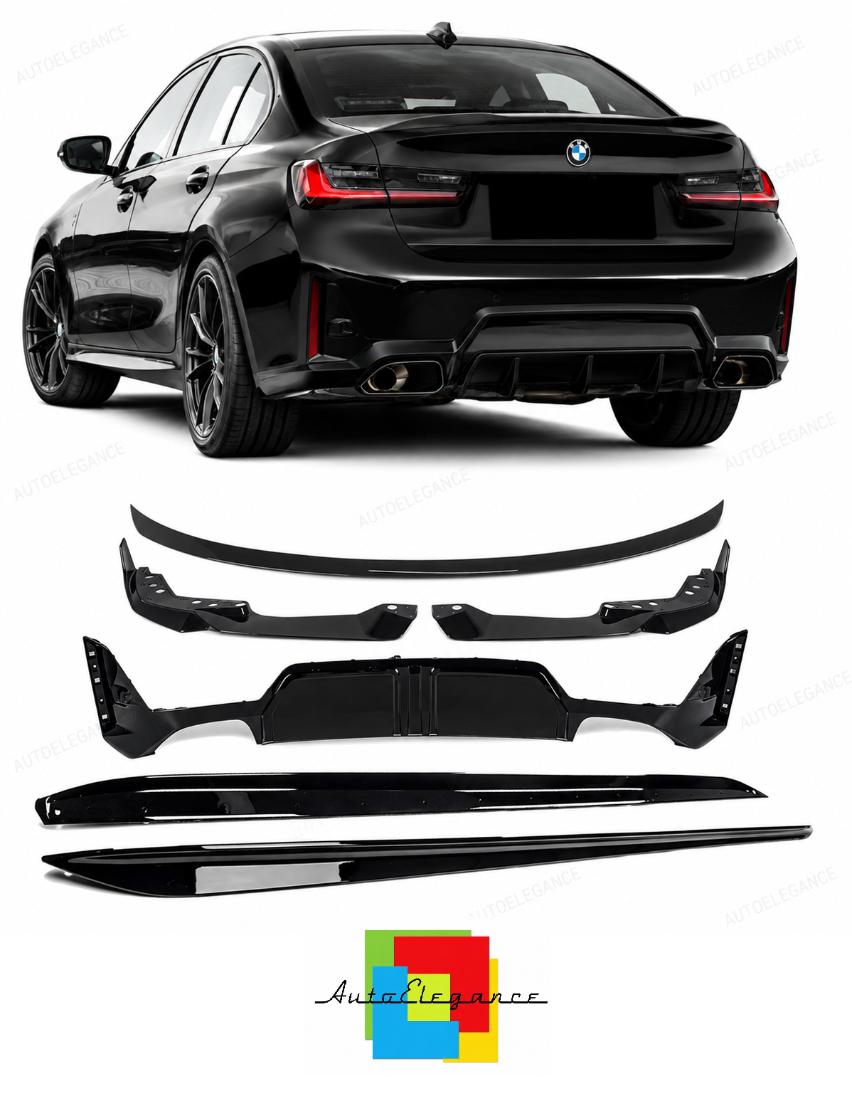 💕BODYKIT   BMW G20 G21 LCI M SPORT  NERO  LUCIDO  💕