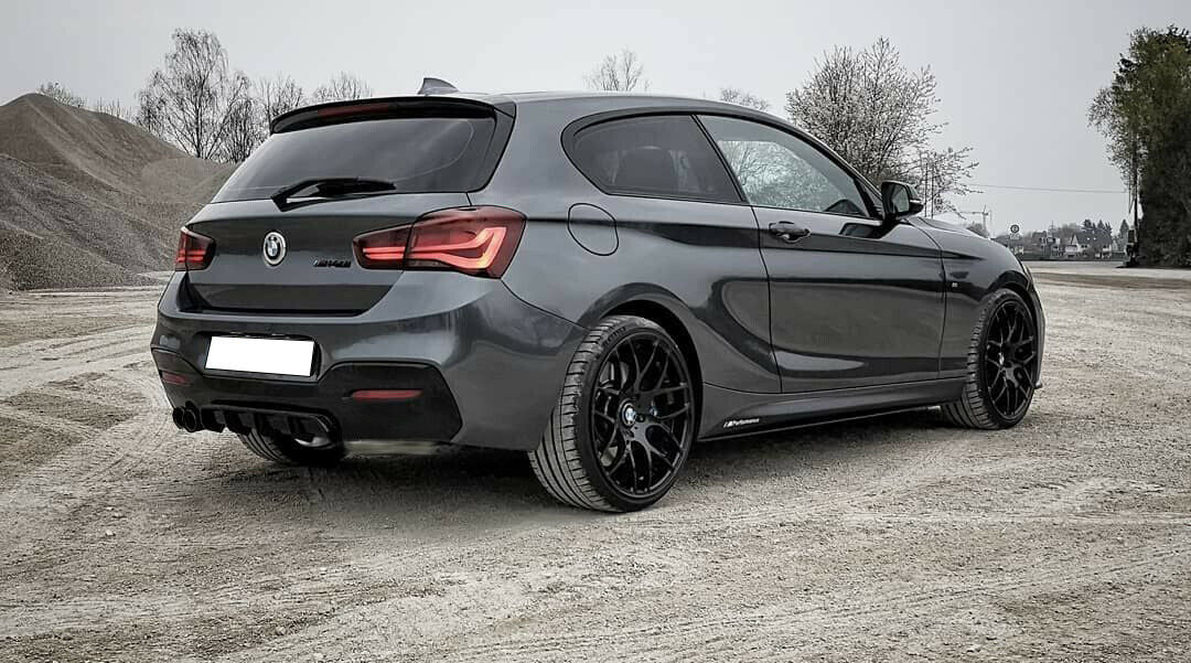 Diffusore posteriore doppio tubo adatto per BMW Serie 1 F20 M-Sport LCI 2015